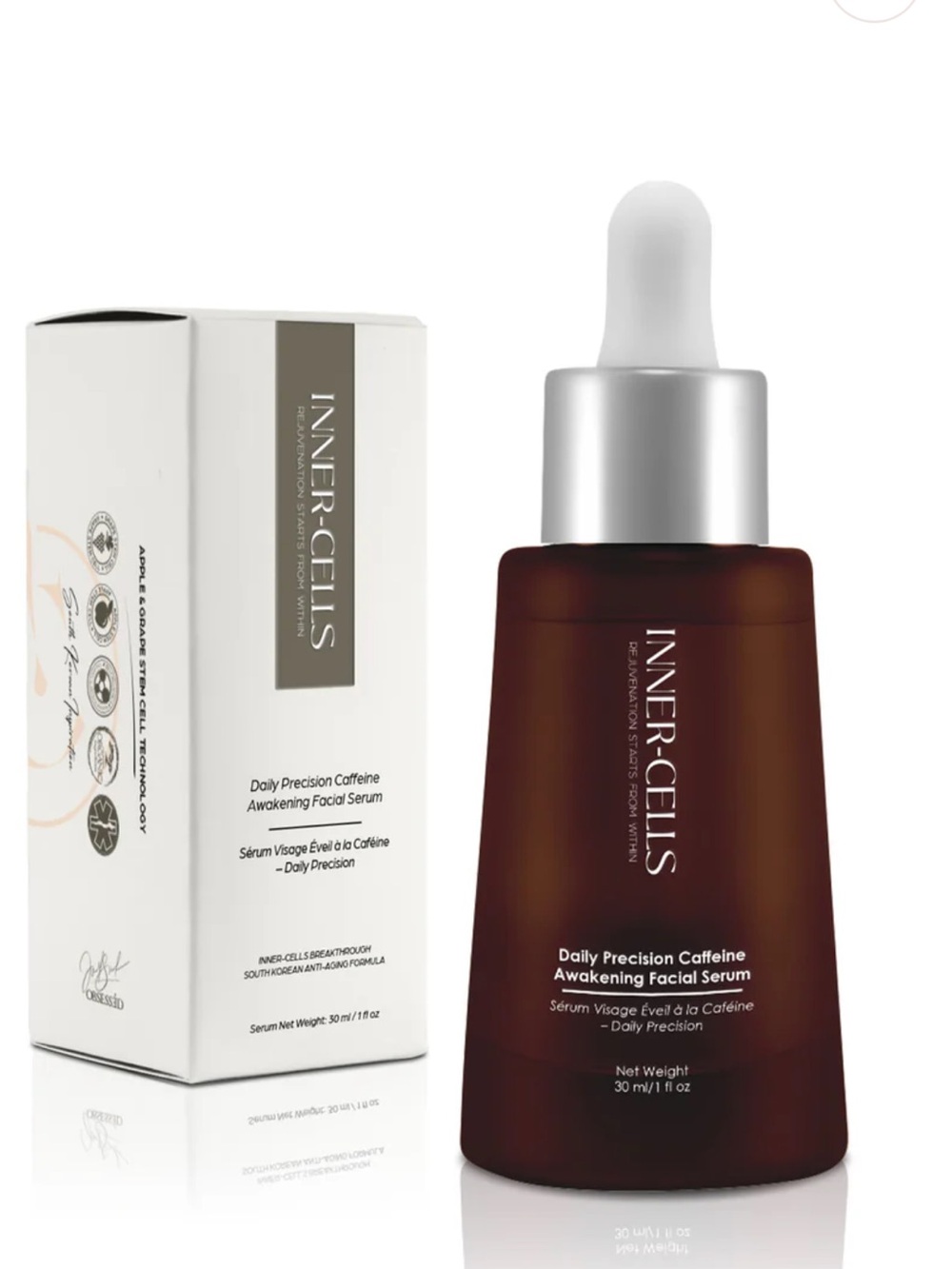 Daily Precision Caffeine Awakening Facial Serum — Brown